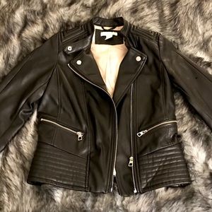 H&M Vegan Leather Moro Jacket Sz 6